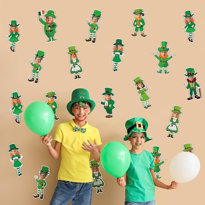 OBUSATT 60 Pcs St. Patrick's Day Leprechaun Theme Cutouts March Bulletin Board - Image 5