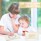 Reginary 80 Pack Canvas Zipper Makeup Bags Bulk Pencil Pouches Blank DIY Craft - Image 5