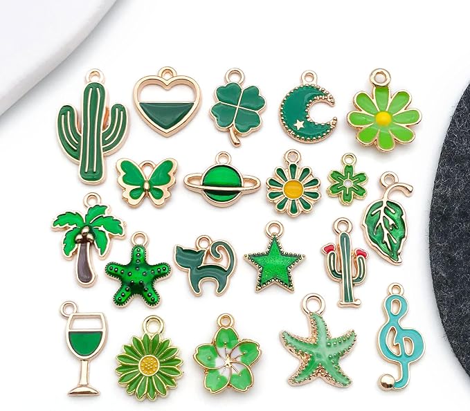 WOCRAFT 40pcs 20 pairs Assorted Enamel Bracelet Charms - Image 6