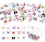 90Pcs Mini Resin Butterflies, Miniature Little Butterfy Decoration, Tiny by QUPIVA