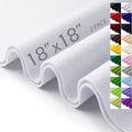 White Felt Fabric Sheets 18" x 18" 1.6mm Soft Craft Felt Squares | Soft Precut by AblemeDeco