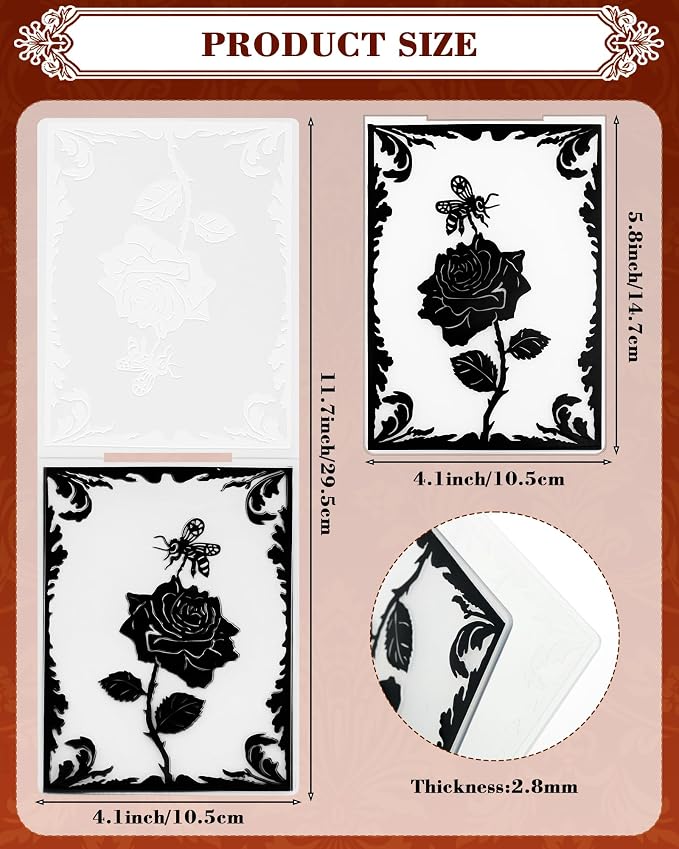 FIVEIZERO 8 Pcs Embossing Folders - Image 2