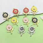 Valentine's Day Heart Charms Set, Decorative Rose and Flower Designs - Image 3