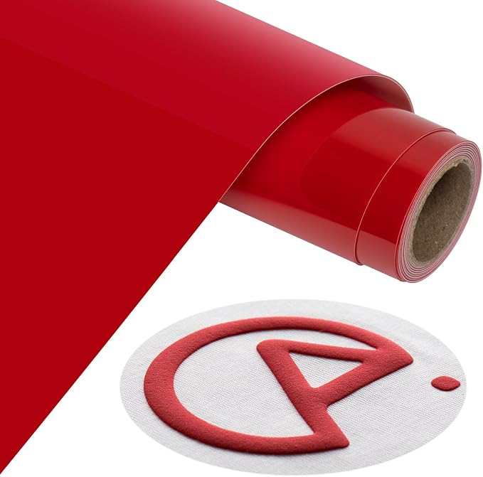 Aoder Red Heavy Duty Puff Vinyl Heat Transfer by AoderDTFTransferFilm