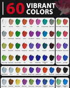 60 Color Fabric Paint Set – 3D Puffy Permanent Textile Paint - Image 2