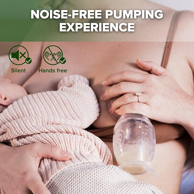 haakaa Manual Breast Pump with Flower Stopper Set, Gen.2 Silicone Hand Pump with Suction Base, BPA Free (4oz/100ml, Blush)