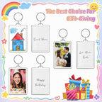 Yaomiao Acrylic Photo Frame Keychain Holder Photo Picture Insert Blank Keyring - Image 5