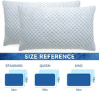 Cooling Bed Pillow for Sleeping, Shredded Memory Foam Pillows for Bed King Size - Image 2
