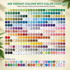 408 Acrylic Paint Markers with Storage Box, Soft Brush Tip Acrylic Paint Pens + - Image 3
