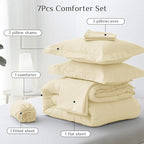 JOLLYVOGUE Full Comforter Set, Ultra-Soft Bed in a Bag Full Size 7 Pieces - Image 5