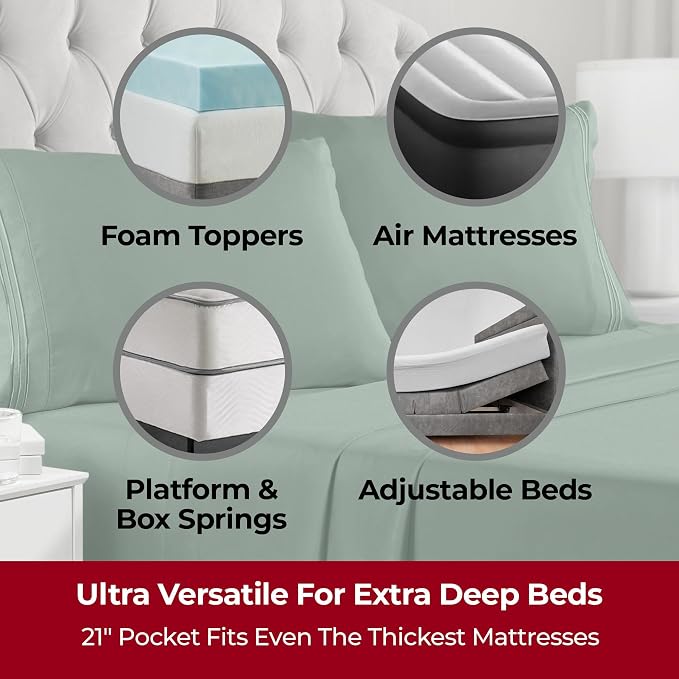 Mellanni Extra Deep King Sheets - Image 2