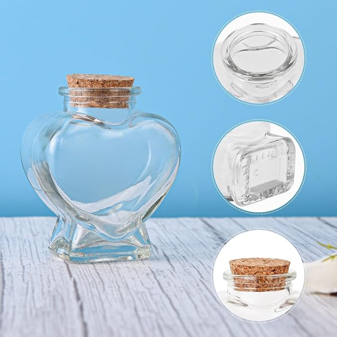 Empty Mini Heart-Shaped Glass Bottles - Image 8