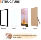 upsimples 8x10 Picture Frame Set of 3, Made of High Definition Glass - Image 3