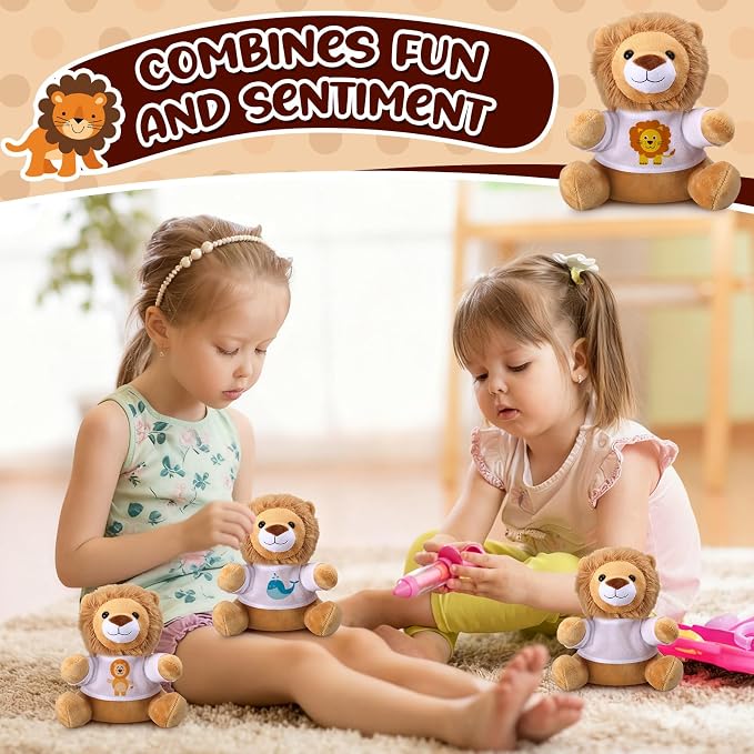 Blueweenly 64 Pcs Make Your Own Stuffed Animal Lion Kit Including 6 Inches Soft - Image 6