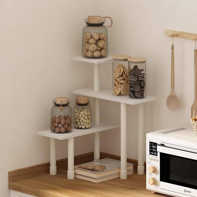 Furinno Turn-N-Tube Kitchen Countertop Organizer, 3-Tier Corner Countertop - Image 2
