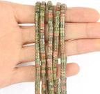 150Pcs 4×2mm Natural Unakite Spacer Stone Beads - Image 5