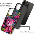 ZHEGAILIAN Case for iPhone 14 Pro, Panther Leopard Flower Durable Shockproof - Image 2