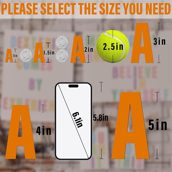 Letter Stickers, Mailbox Numbers, 1.5 Inch Waterproof Vinyl Alphabet | 1 1/2 - Image 6
