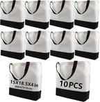 OKBA 10 pcs Sublimation Tote Bags, polyester tote bags by OKBA