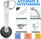 Measuring Spoons, Premium Heavy Duty Stainless Steel Measuring Spoons Cups Set - Image 4