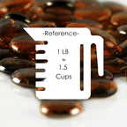 CYS EXCEL X-Large 1.1"-1.35" Dark Amber Glass Flat Gemstone Vase Fillers Marble - Image 2