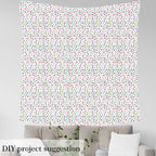 Cartoon Letter Graffiti Fabric by The Yard, Toddler Child Alphabet DIY Art - Image 4