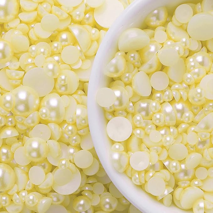 5600PCS Half Round Pearls Flatback Imitation Pearls - Image 3