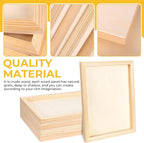 FSWCCK 5 Pack 9 x 12 inch Wood Panel Boards, Unfinished Wood Canvas Panels - Image 3