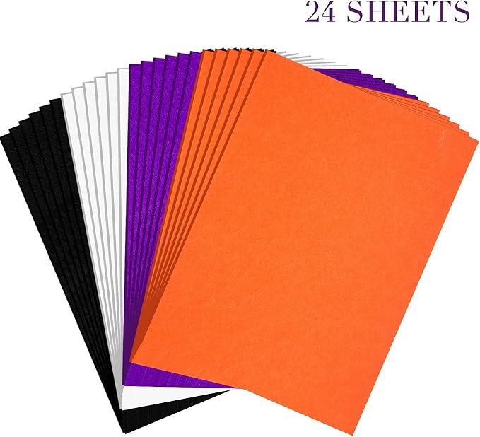 24 Piece Halloween Felt Fabric Sheets - Image 2