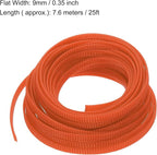 uxcell PET Expandable Sleeving 25ft 1/4" Orange Cable Management Sleeve Cord - Image 3