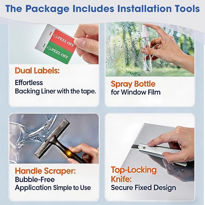 Coavas Window Privacy Film Daytime See Out Not in, 83% UV Blocking Heat Control - Image 5