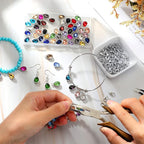 Inbagi 160 Pcs Crystal Birthstone Charms Beads Pendants and Lobster Claw Clasp - Image 3
