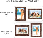 BAIJIALI 4x6 Picture Frame Distressed Farmhouse Wood Pattern Set of 4, Display - Image 3