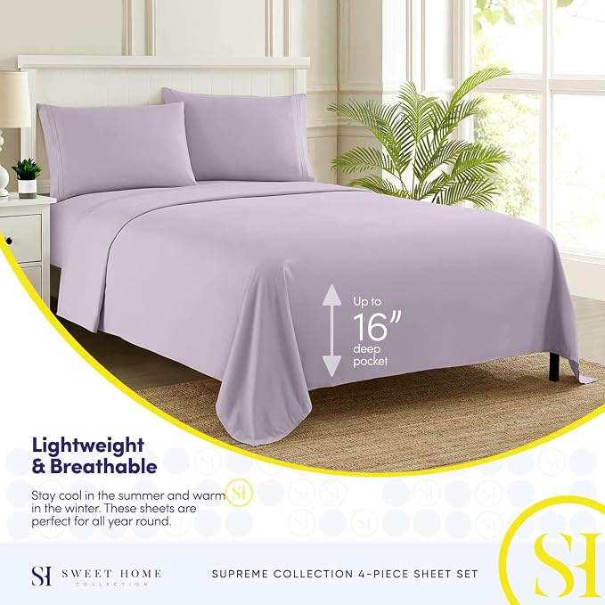 Twin XL Sheets - Breathable Luxury Sheets - 1800 Supreme Collection Extra Soft - Image 3