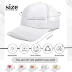 Vabean 24 Pack Sublimation Blank Cap Trucker Mesh Cap Unisex Plain Blank - Image 3
