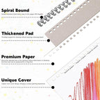 12 Pack Sketch Books, 9 x 12 Inch Sketchbook, 68lb/100gsm Spiral Bound Sketch - Image 3