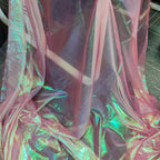 Wine-Red 11 Yard Long 59-Inch Wide Iridescent Organza Fabric - Image 5