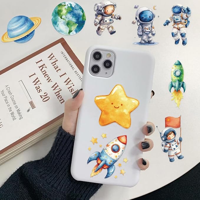 50 Pcs Clear PET Outer Space Stickers - Image 5