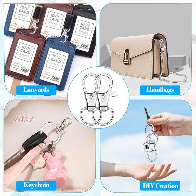 Anezus 150 Pcs Swivel Key Chain Lanyard Carabiner Hook - Image 2