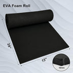 biguphate EVA Foam Roll - 10mm Black Ultra High Density Craft Foam - 15 x 39 - Image 2
