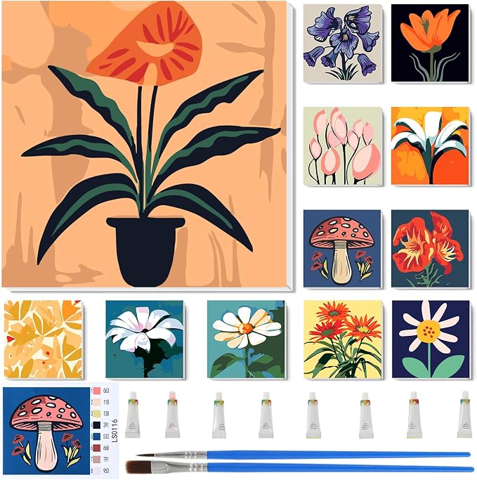 Nezyo 12 Sets Paint by Numbers Kit by Nezyo