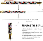 Ballpoint Pen 3Pcs Click Black Ink Metal Retractable 1.0 mm Medium Ballpoint - Image 4