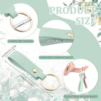 Wavyknot 50 Pcs PU Leather Keychain Blanks Bulk Laser Engraving Blanks Keychain - Image 2