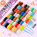 ARTPAR Air Dry Clay Kit, 56 Colors Modeling Magic Clay - Image 2