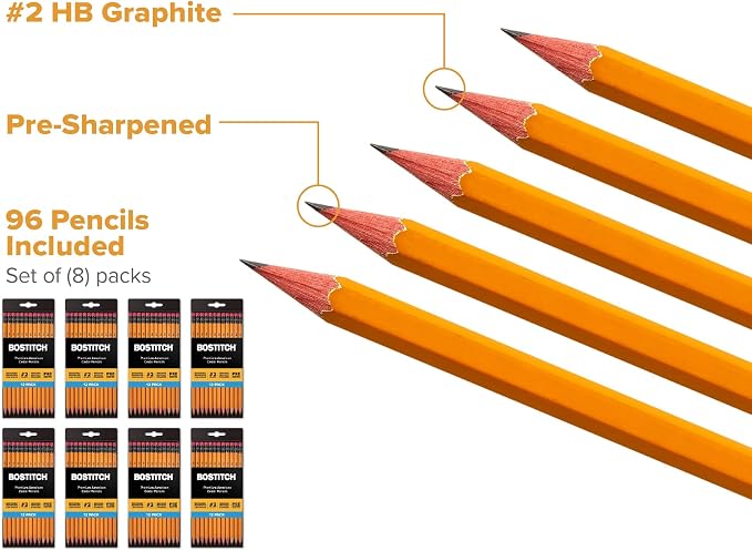 Bostitch Office Premium #2 Pencils, American Cedar Wood, Pre-Sharpened - Image 4