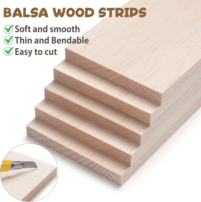Balsa Wood Sheets 1/2" Thick, Unfinished Wooden Boards lumber - Image 4