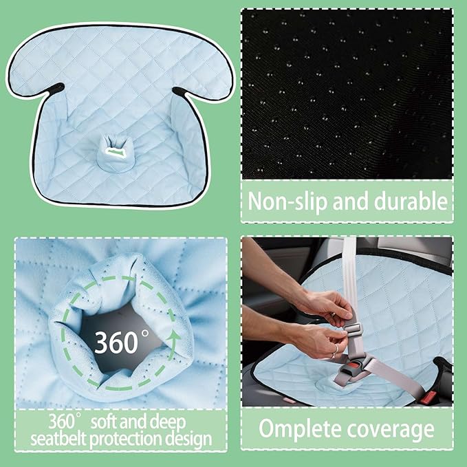 MOOB Waterproof Car Seat Protector - Potty Training Liner for Baby & Toddler, Machine Washable Piddle Pad with Anti-Slip Backing, Universal Fit for Infant Car Seat & Stroller (Black)