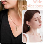 FASHEWELRY Alloy Bowknot Charms Links Golden Bow Tie Connector Charms Metal Bow - Image 4