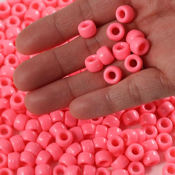1000 Pcs Acrylic Pony Beads 6x9mm Bulk - Image 6