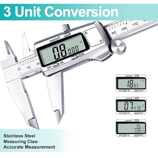 Kynup Digital Caliper 12inch, Caliper Measuring Tool, Micrometer Caliper - Image 4